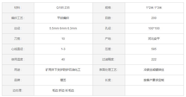 不锈钢焊接网参数